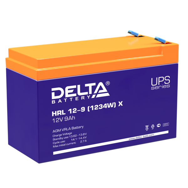 Аккумуляторная батарея Delta Аккумуляторная батарея для ИБП (10-12 лет) HRL 12-9 (1234W) X (12V / 9Ah) (4614010610015) Аккумуляторная батарея Delta Аккумуляторная батарея для ИБП (10-12 лет) HRL 12-9 (1234W) X (12V / 9Ah) (4614010610015)