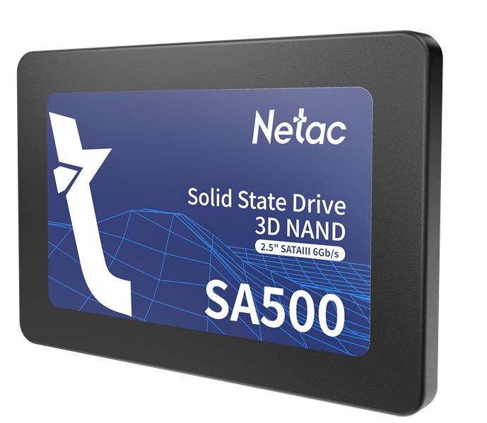 Ssd накопитель Netac SSD SA500 480GB 2.5 SATAIII 3D NAND, R/W up to 520/450MB/s, TBW 240TB, 3y wty