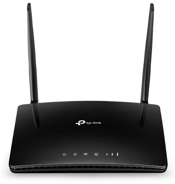  TP-Link Archer MR400, AC1200 Двухдиапазонный Wi-Fi роутер смодемом 4G LTE, до 300 Мбит/с на 2,4 ГГц + до 867 Мбит/с на 5 ГГц, 2 антенны, 3 порта LAN 100 Мбит/с, 1 порт WAN/LAN 100 Мбит/с