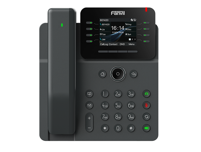 SIP-Телефон Fanvil V62 Pro, 12 SIP-акк., 2,8", 320x240 Цвет. экран, POE, БП в комп., 2x1 Gbps