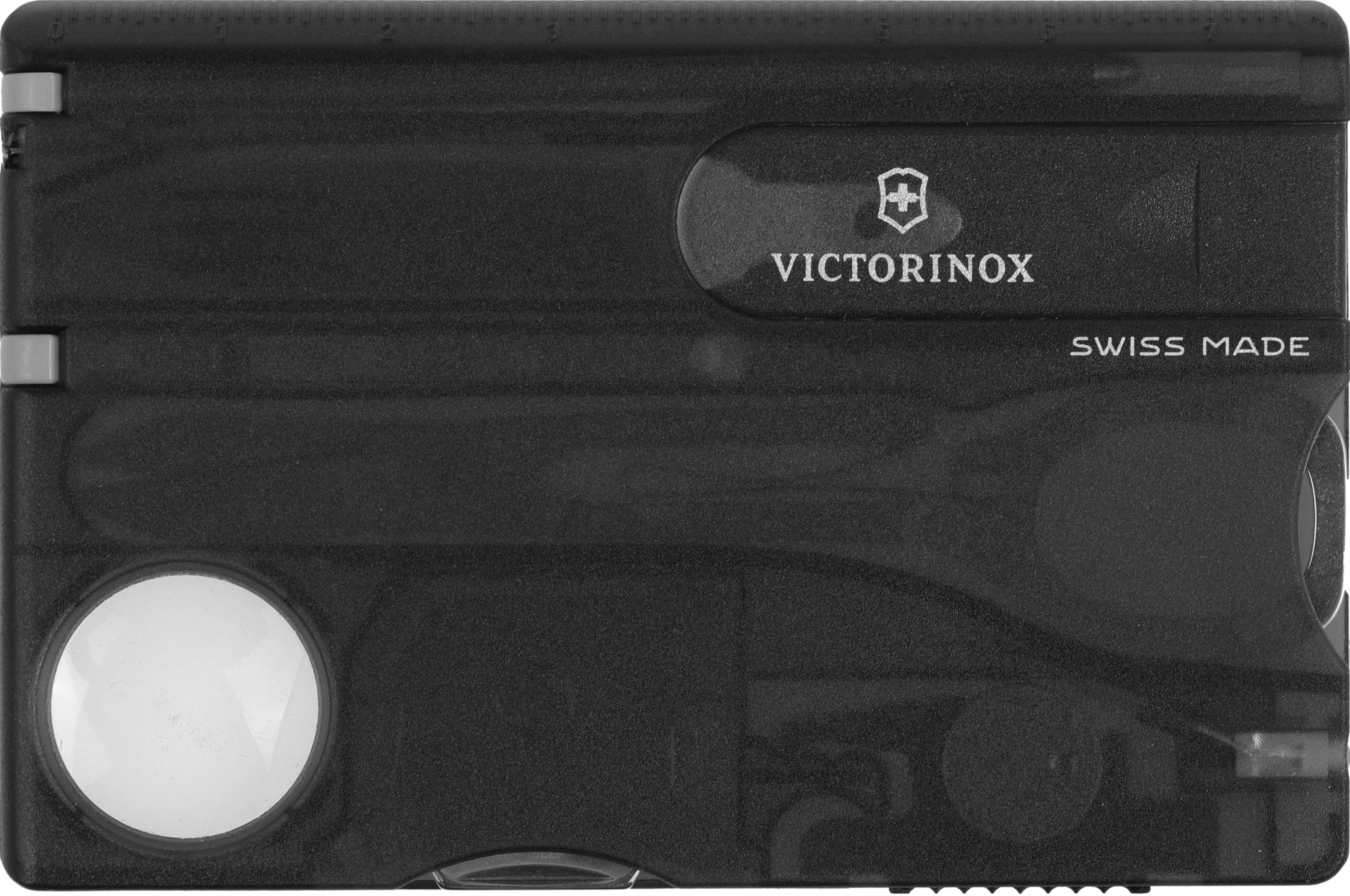 Швейцарская карта Victorinox SwissCard Lite (0.7333.T3) черный полупрозрачный коробка подарочная