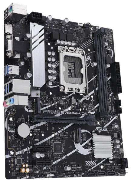 Материнская плата ASUS PRIME B760M-K D4, LGA1700, B760, 2*DDR4, HDMI+VGA, 4xSATA3 + RAID, M2, Audio, Gb LAN, USB 3.2, USB 2.0, mATX; 90MB1DS0-M0EAY0