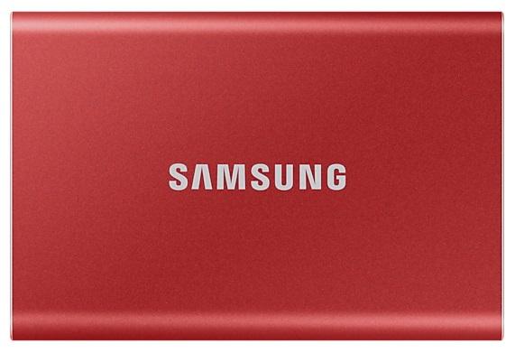 Твердотельный накопитель SSD Samsung T7 External 500Gb RED USB 3.2 (MU-PC500R/WW ) 1year