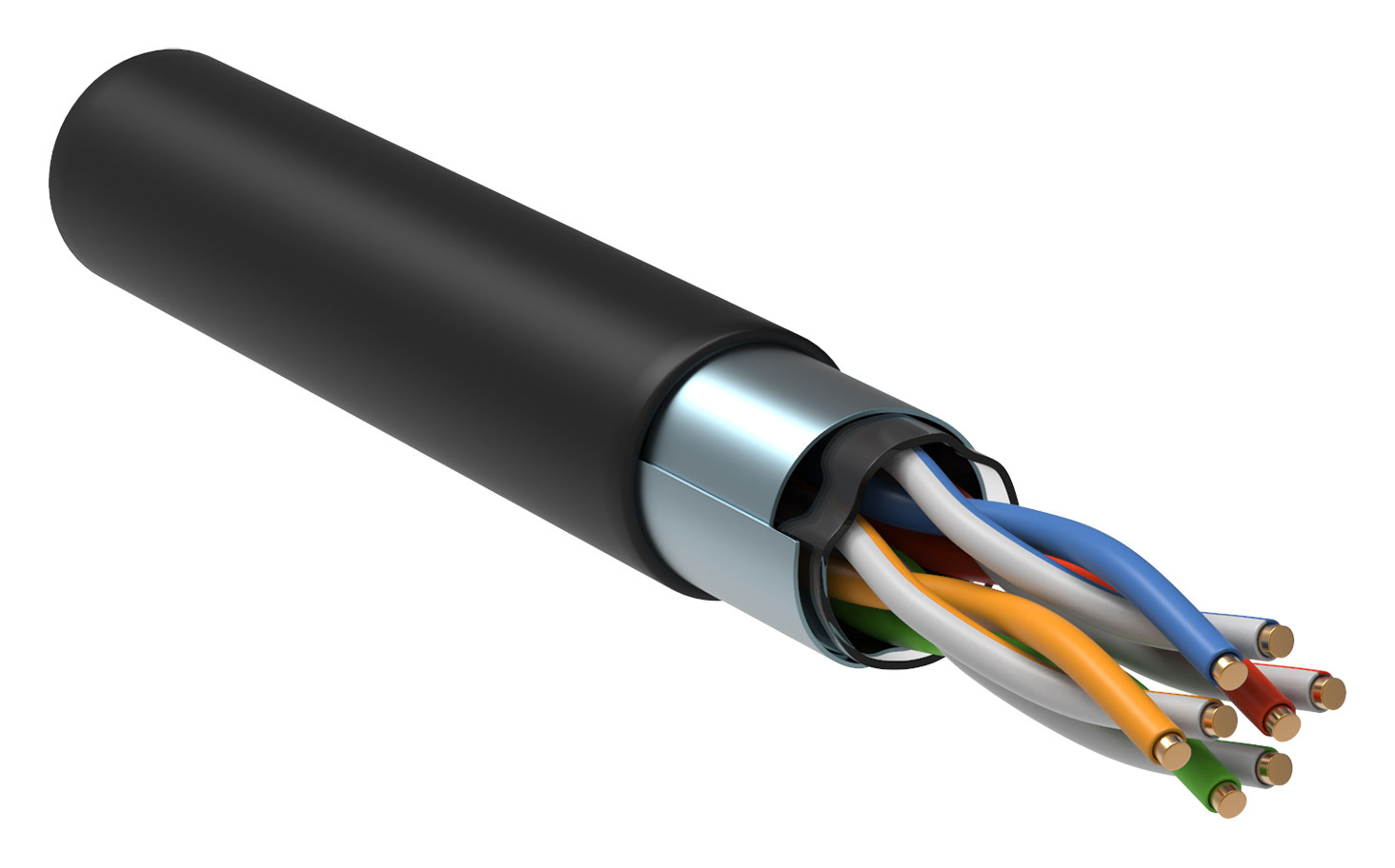 Кабель информационный ITK Generica BC3-C5E04-339-305-G кат.5E FTP 4 пары 24AWG LDPE внешний 305м черный Кабель информационный ITK Generica BC3-C5E04-339-305-G кат.5E FTP 4 пары 24AWG LDPE внешний 305м черный