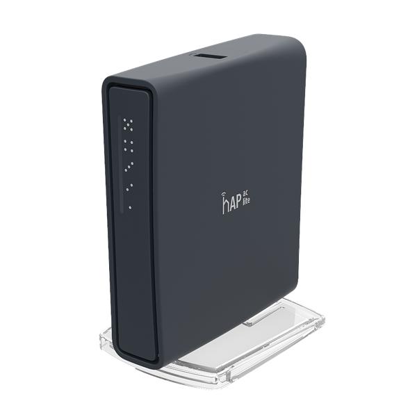 Точка доступа wi-fi MikroTik hAP ac lite with 650MHz CPU, 64MB RAM, 5xLAN, built-in 2.4Ghz 802.11b/g/n two chain wireless with integrated antennas, built-in 5Ghz 802.11ac single  chain wireless with integrated antenna, U