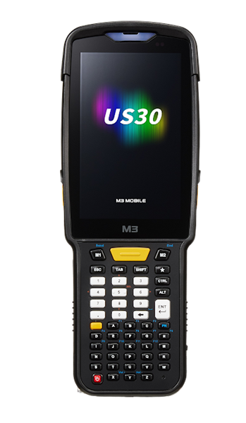 Терминал сбора данных M3 Mobile US30W Android 13.0 GMS, WVGA, Wi-Fi 6, SE5800 (SS), 16MP Rear Camera, BT5.3, NFC(HF), 4G/64G, 42K, 6700mAh Battery, Hand Strap, Bullet Proof Film, Required CRD PWSP