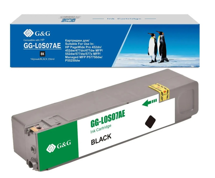 Картридж G&G GG-L0S07AE 973XL черный (240мл) для HP PageWide Pro 452dn/452dw/477dn/477dw MFP Картридж G&G GG-L0S07AE 973XL черный (240мл) для HP PageWide Pro 452dn/452dw/477dn/477dw MFP