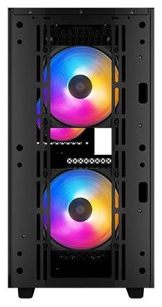 Корпус Deepcool MATREXX 40 3FS без БП, боковое окно (закаленное стекло), 2xRGB LED 120мм вентилятора спереди и 1xRGB LED 120мм вентилятор сзади, черный, MICRO ATX/MINI-ITX