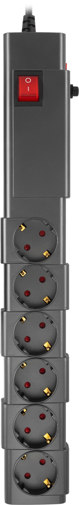 Сетевой фильтр Buro 600SPro-16-3-G 3м (6 розеток) графитовый (коробка)