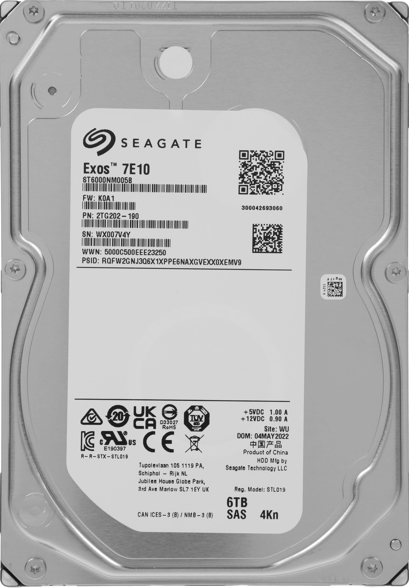 Жесткий диск/ HDD Seagate SAS 6Tb Exos 7E10 7200 12Gb/s 256Mb 1 year warranty (replacement ST6000NM020B, ST6000NM029A, MG08SDA600E, HUS726T6TAL5204) Жесткий диск/ HDD Seagate SAS 6Tb Exos 7E10 7200 12Gb/s 256Mb 1 year warranty (replacement ST6000NM020B, ST6000NM029A, MG08SDA600E, HUS726T6TAL5204)