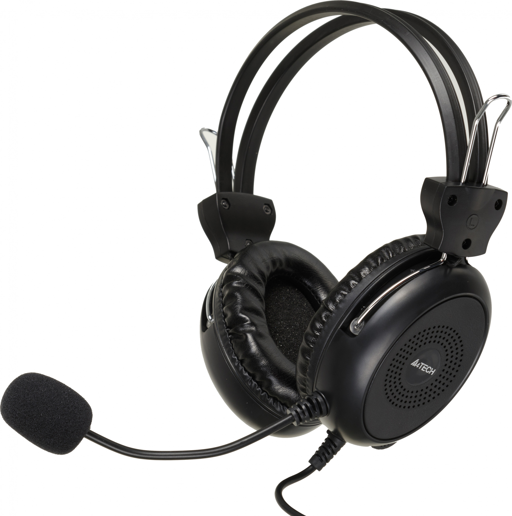 Наушники с микрофоном A4Tech HU-30 черный 2м накладные USB оголовье Наушники с микрофоном A4Tech HU-30 черный 2м накладные USB оголовье