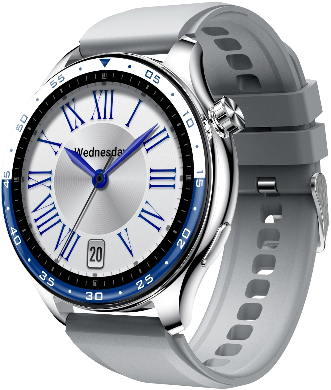 Смарт-часы Tecno Watch 4 1.39" TFT корп.серебристый рем.серый (W04)