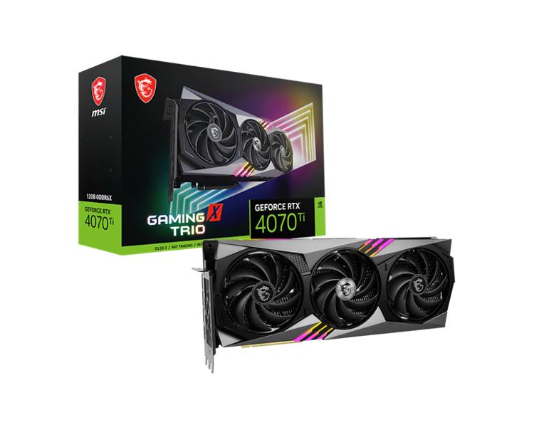 Видеокарта MSI GeForce RTX 4070 Ti GAMING X TRIO 12G PCI-E/GeForce RTX 4070 Ti GAMING X TRIO 12G/DP*3/HDMI/ATX/TRI FROZR 3/OC/12G G6X