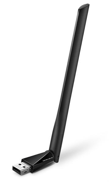  MERCUSYS AC650 Wi-Fi USB-адаптер высокого усиления, до 200 Мбит/с на 2,4 ГГц + до 433 Мбит/с на 5 ГГц, 1 внешняя антенна высокого усиления, порт USB 2.0