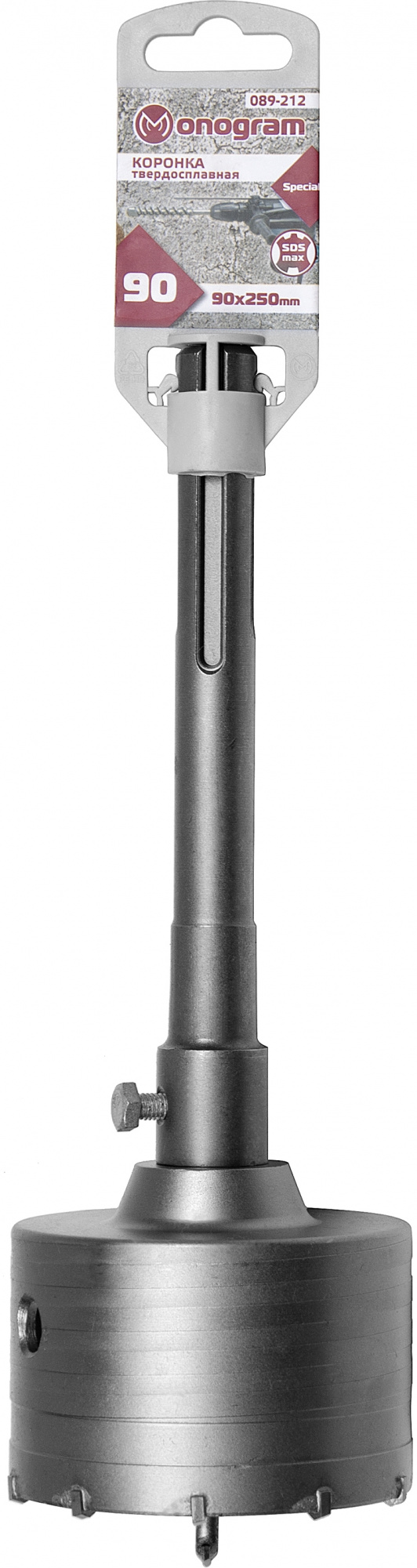 Коронка Monogram 089-212 по бет/кирп/камн Д=90мм Дл=250мм (1пред.) для перфораторов Коронка Monogram 089-212 по бет/кирп/камн Д=90мм Дл=250мм (1пред.) для перфораторов
