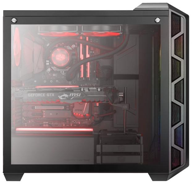 Корпус Cooler Master MasterCase H500 Mesh Iron Grey, USB3.0x2, USB2.0x2, 2x200 ARGBFan, 1x120Fan, ATX, w/o PSU