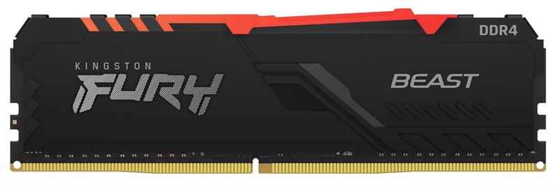 Оперативная память Kingston 8GB 3200MHz DDR4 CL16 DIMM FURY Beast RGB, 1 year