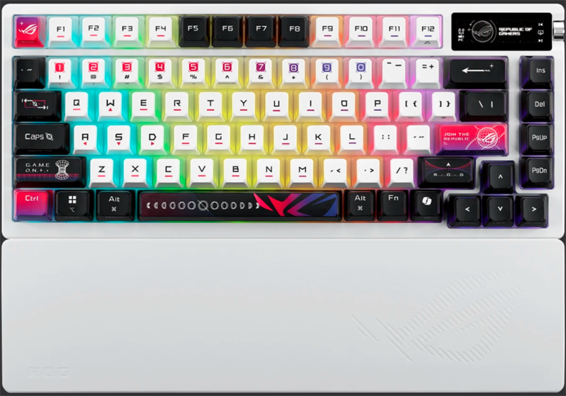 Клавиатура ASUS M704 ROG AZOTH X, 2.4GHz RF, Bluetooth 5.1, 75%, PBT, RGB Lighting