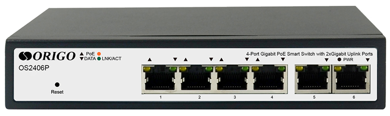Коммутатор ORIGO Настраиваемый L2 PoE-коммутатор 4x1000Base-T PoE, 2х1000Base-T, PoE-бюджет 60 Вт