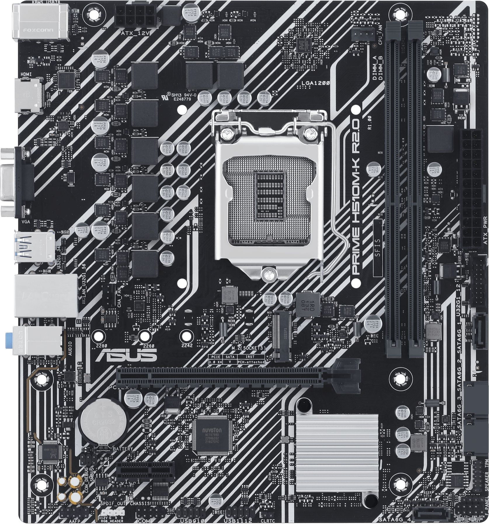 Материнская плата Asus PRIME H510M-K R2.0 Soc-1200 Intel H470 2xDDR4 mATX AC`97 8ch(7.1) GbLAN+VGA+HDMI Материнская плата Asus PRIME H510M-K R2.0 Soc-1200 Intel H470 2xDDR4 mATX AC`97 8ch(7.1) GbLAN+VGA+HDMI