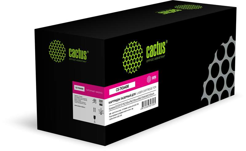 Картридж лазерный Cactus CS-TK5440M TK-5440M пурпурный (2200стр.) для Kyocera Ecosys PA2100cx/PA2100cwx/MA2100cfx/MA2100cwfx Картридж лазерный Cactus CS-TK5440M TK-5440M пурпурный (2200стр.) для Kyocera Ecosys PA2100cx/PA2100cwx/MA2100cfx/MA2100cwfx