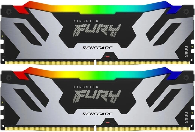 Оперативная память Kingston 96GB 6400MT/s DDR5 CL32 DIMM (Kit 2*48Gb) FURY Renegade RGB XMP