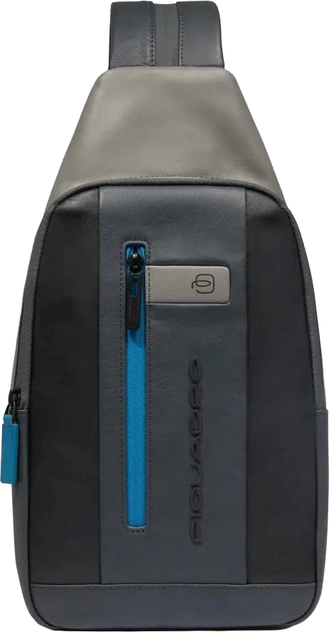 Рюкзак слинг мужской Piquadro Urban CA6540UB00/NGR черный/серый натур.кожа Рюкзак слинг мужской Piquadro Urban CA6540UB00/NGR черный/серый натур.кожа