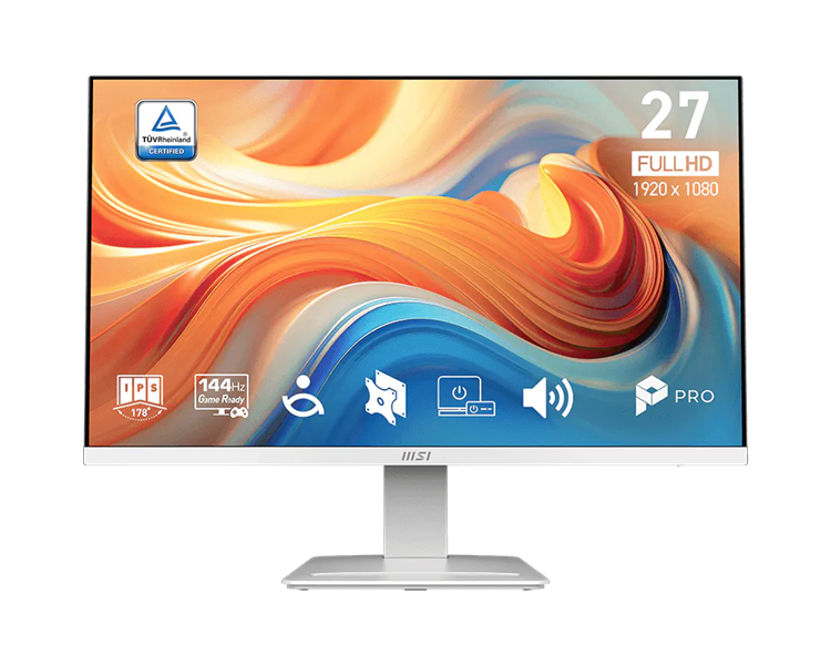 Монитор MSI PRO MP273W E14A 27" 16:9 FHD(1920x1080)IPS Flat,4ms(GTG),1500:1,100M:1,250nit,178/178,1xHDMI, 1xDP, 1xVGA,Tilt,VESA,144Hz,1y w-ty Монитор MSI PRO MP273W E14A 27" 16:9 FHD(1920x1080)IPS Flat,4ms(GTG),1500:1,100M:1,250nit,178/178,1xHDMI, 1xDP, 1xVGA,Tilt,VESA,144Hz,1y w-ty