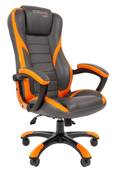 Офисное кресло Chairman   game 22  Россия экопремиум серый/оранжевый