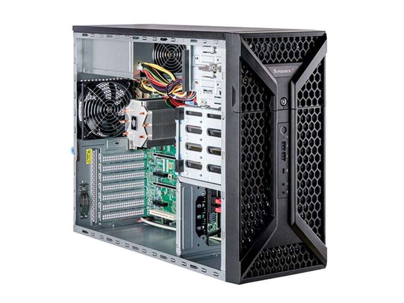 Серверная платформа Supermicro UP Workstation mini-tower 531A-IL 12th/13th Gen Intel Core/no DIMM(4) only DDR5/SATARAID HDD(4)LFF/1x1Gbe, 1x2,5Gbe/4xPCIex2-8/3xM.2/668W