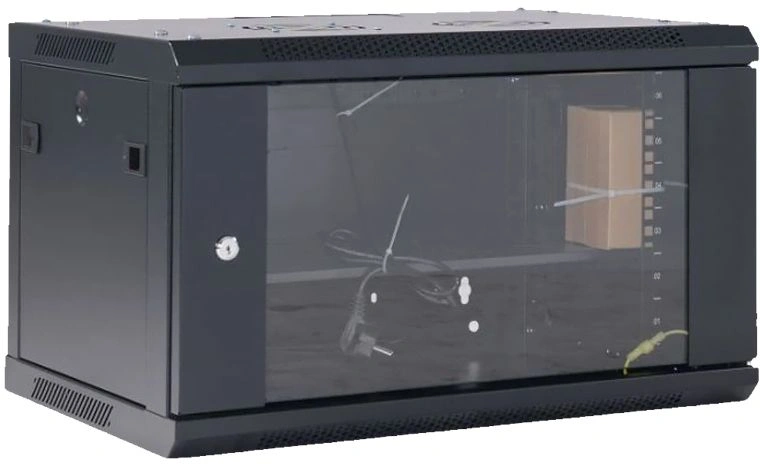 Шкаф коммутационный Rexant (04-0954-112) настенный 9U 400x542мм пер.дв.стекл черный 230град. металл Шкаф коммутационный Rexant (04-0954-112) настенный 9U 400x542мм пер.дв.стекл черный 230град. металл