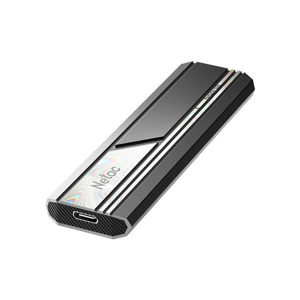 Ssd накопитель Netac ZX10 500GB USB 3.2 Gen 2 Type-C External SSD, R/W up to 1050/950MB/s, with USB C to A cable and 10Gbps USB C to C cable 5Y wty