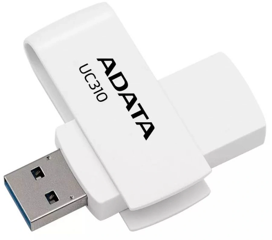 USB накопитель ADATA 64GB USB 3.2 Gen1 UC310-64G-RWH White