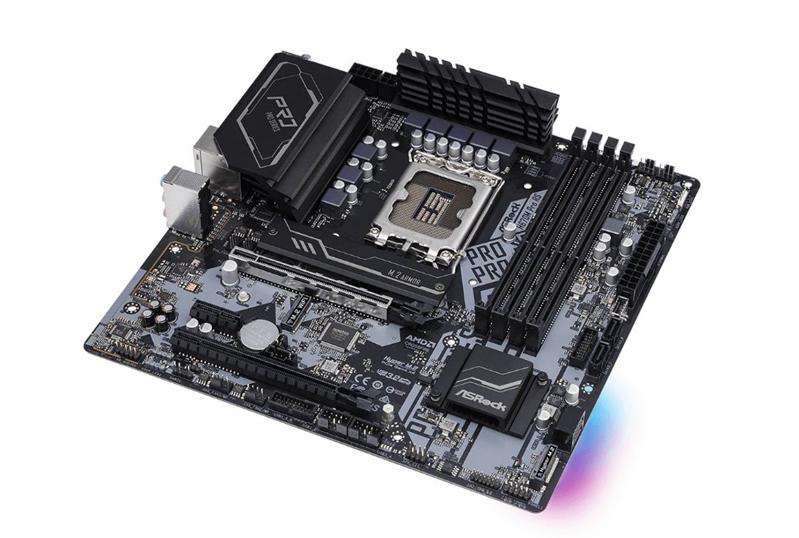 Материнская плата ASROCK H670M PRO RS, LGA1700, H670, 4*DDR4, DP+HDMI, 4xSATA3 6.0, M.2 Socket, RAID, 6xUSB 3.2, mATX; 90-MXBHK0-A0UAYZ