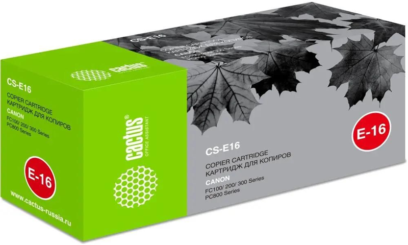 Картридж лазерный Cactus CS-E16 E-16 черный (2000стр.) для Canon FC100/200/300/PC800 Картридж лазерный Cactus CS-E16 E-16 черный (2000стр.) для Canon FC100/200/300/PC800