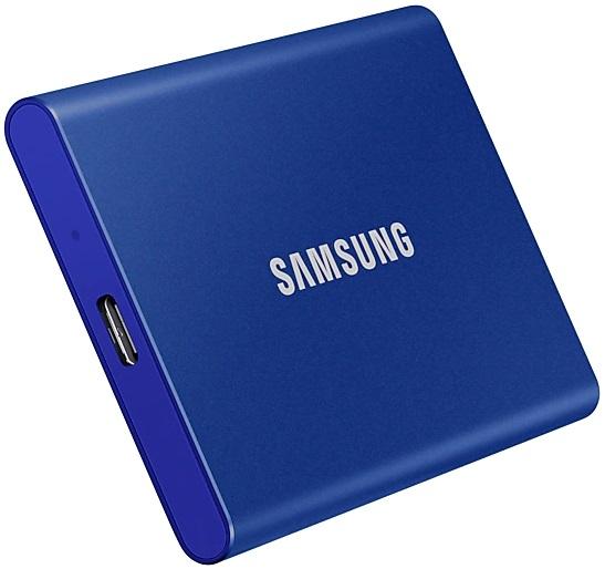 Тведотельный накопитель SSD Samsung T7 External 2Tb (2048GB) BLUE USB 3.2 (MU-PC2T0H/WW)