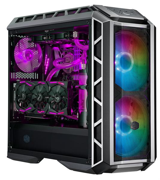 Корпус Cooler Master MasterCase H500P Mesh Gun Metal Grey, USB3.0x2, USB2.0x2, 2x200 ARGBFan, 1x140Fan, Full Tower, w/o PSU