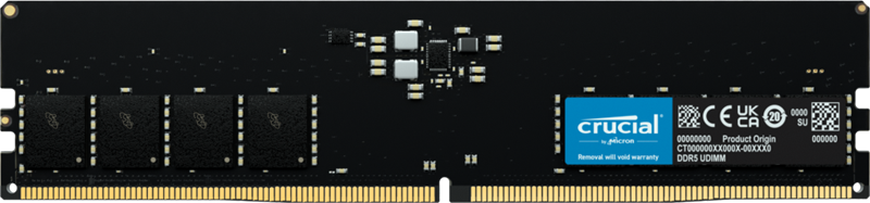Оперативная память Crucial by Micron 32GB DDR5-5600 UDIMM (CT32G56C46U5) CL46 1.1V, 1 Year Warrаnty OEM