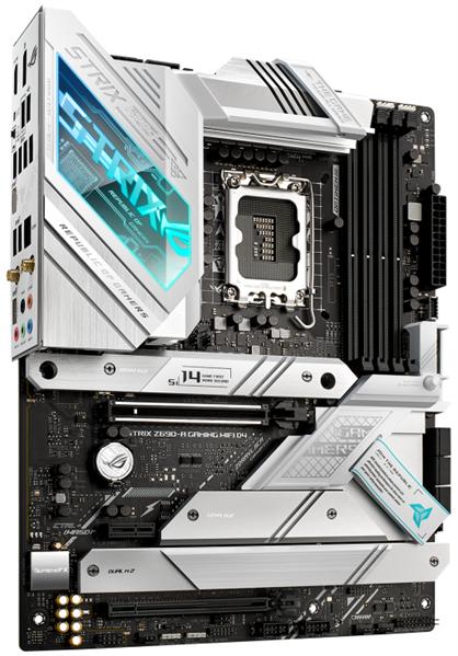 Материнская плата ASUS ROG STRIX Z690-A GAMING WIFI D4, LGA1700, Z690, 4*DDR4, HDMI+DP, CrossFireX, SATA3 + RAID, Audio, Gb LAN, USB 3.1*9, USB 2.0*6, COM*1 header (w/o cable), ATX ; 90MB18K0-M0EAY0