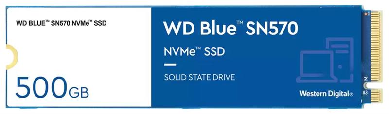 Твердотельный накопитель Western Digital SSD BLUE SN570 NVMe 500Gb M.2 2280 WDS500G3B0C, 1 year