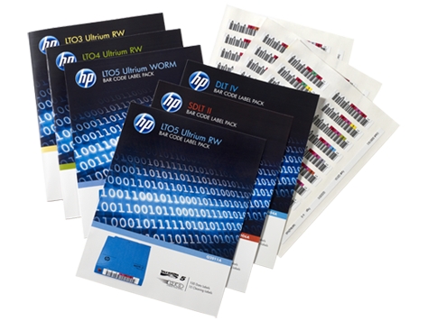 Набор наклеек HPE Ultrium6 6,25Tb bar code label pack (100 data + 10 cleaning) for C7976A (for libraries & autoloaders)