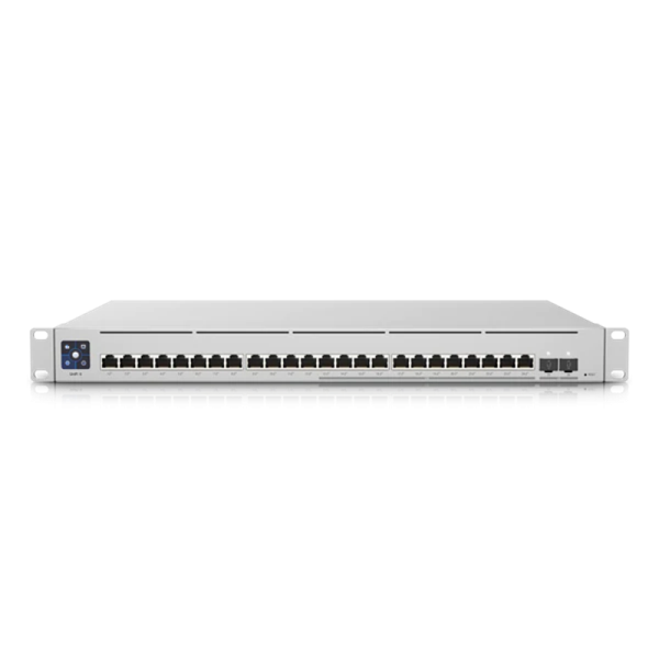 Коммутатор Ubiquiti Switch Enterprise 24 PoE Layer 3, PoE switch with (12) 2.5GbE, 802.3at PoE+ RJ45 ports, (12) GbE, 802.3at PoE+ RJ45 ports, and (2) 10G SFP+ ports.