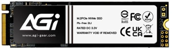 Накопитель SSD AGi PCIe 4.0 x4 1TB AGI1T0G4LAI828 AI828 M.2 2280 Накопитель SSD AGi PCIe 4.0 x4 1TB AGI1T0G4LAI828 AI828 M.2 2280