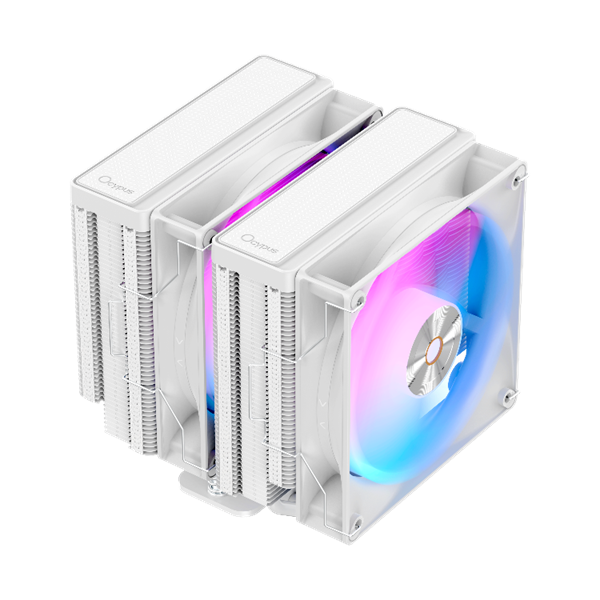 Кулер для процессора Ocypus Delta A62 WH ARGB, 2x120mm ARGB FAN, Top Panel, 6 HEAT PIPES, 4-PIN PWM, 500-2000 RPM, 29DBA, HYDRO BEARING, LGA115X/1200/1700/18XX, AM4/AM5