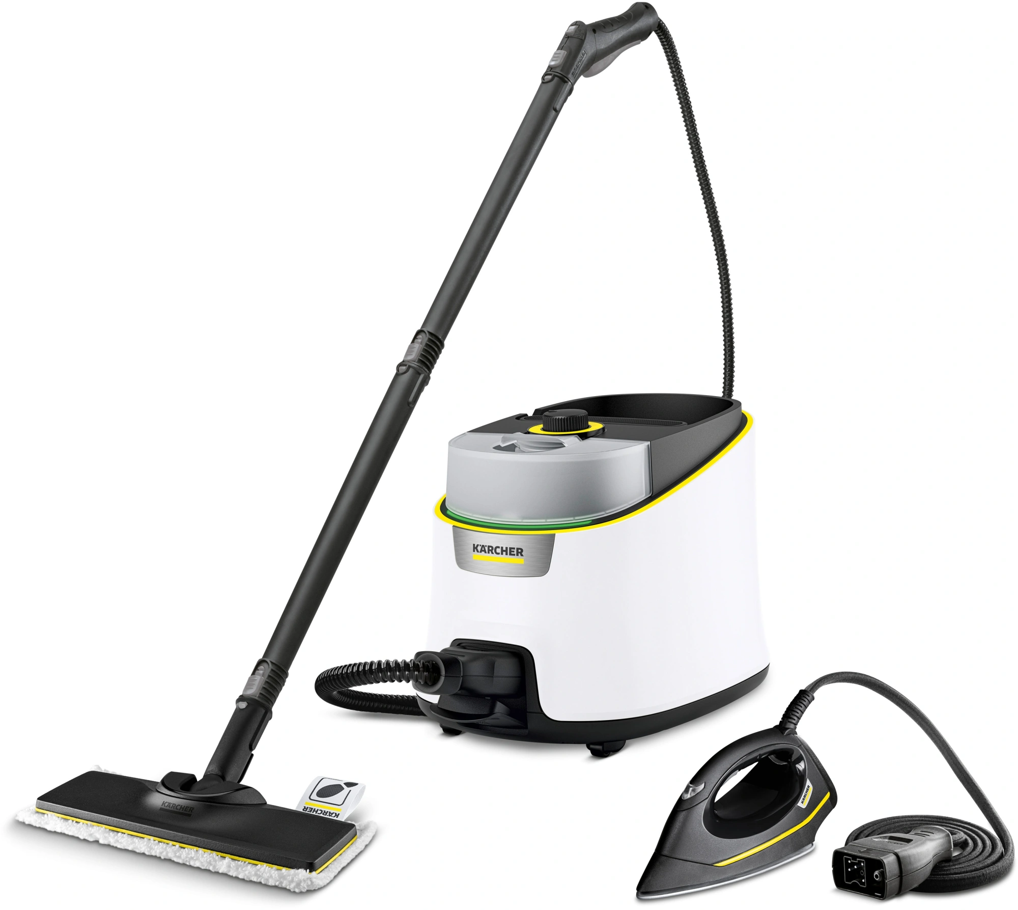 Пароочиститель напольный/ Пароочиститель напольный Karcher SC 4 Deluxe Iron EasyFix 2200Вт белый