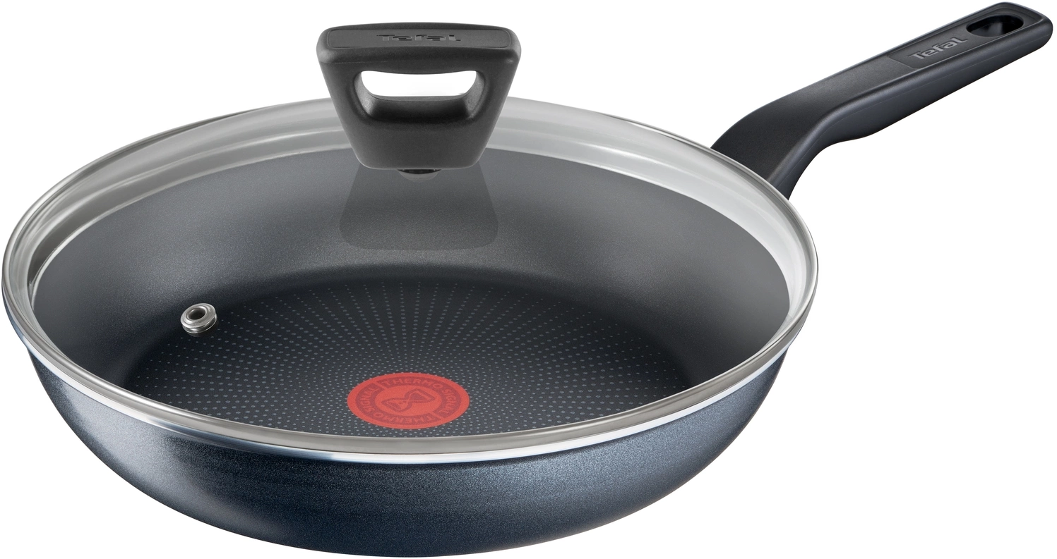 Сковорода/ Сковорода Tefal Force 4218926 круглая 26см покрытие: Titanium ручка несъемная (с крышкой) черный (9100048322)