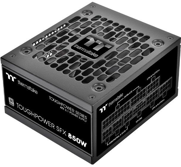 Блок питания ПК Thermaltake Toughpower SFX 850 /0850W/Fully Modular/Non Light/Full Range/Analog/80 Plus Platinum/EU/100% JP CAP/All Flat Cables/Gen 5 Блок питания ПК Thermaltake Toughpower SFX 850 /0850W/Fully Modular/Non Light/Full Range/Analog/80 Plus Platinum/EU/100% JP CAP/All Flat Cables/Gen 5