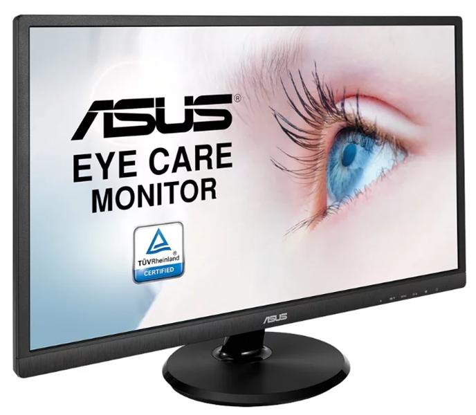 Монитор ASUS 23.8" VA249HE VA LED, 1920x1080, 5ms, 250cd/m2, 178°/178°, 3000:1 (100Mln:1), D-Sub, HDMI, 75Hz, Tilt, Blue Light Filter & Flicker free, VESA, Black, 90LM02W1-B02370 3 years