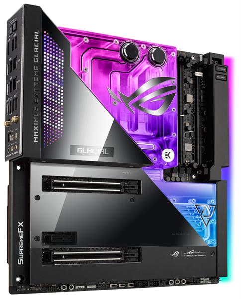 Материнская плата ASUS ROG MAXIMUS Z690 EXTREME GLACIAL,  LGA1700, Z690, 4*DDR5 , SLI+CrossFireX, SATA3 + RAID, Audio, LAN*2 (2,5 + 10 GB), USB 3.2*16, USB 2.0*6, ATX ; 90MB1A60-M0EAY0, 3 year