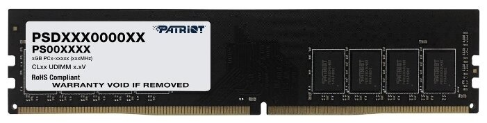 Оперативная память Patriot SL DDR4 DIMM 32GB 2666MHz CL19 1*32GB 19-19-19-43 1.2V